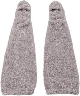 mingzhe MEIAS DE PELÚCIA SOBRE O JOELHO PROTEÇÃO DE PERNAS QUENTES MEIAS DE DORMIR DE INVERNO IDOSOS GRÁVIDAS DUPLA FACE DE PELÚCIA