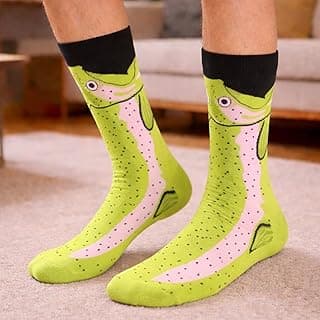 Generic Meias divertidas divertidas de algodão com estampa animal, presentes exclusivos para homens e mulheres