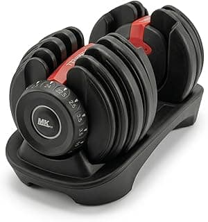 Halter Ajustável Até 24kg MKFIT Dumbbell Profissional com Anilhas, Barra e Travas de Segurança, Peso Regulável para Musculação, Treino em Casa, Academia, Fitness, Alta Durabilidade