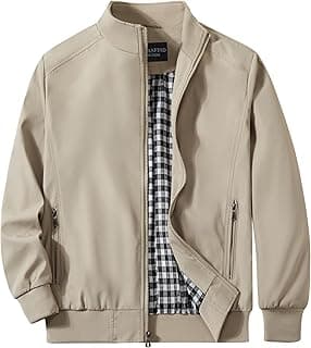 URBANFIND Jaqueta esportiva masculina, leve, corta-vento para atividades ao ar livre