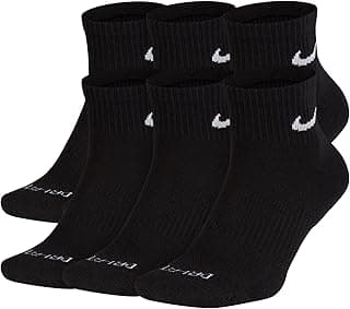 NIKE Meias Casuais Everyday Plus Dri-Fit Acolchoadas no Tornozelo Atlético – Pacote com 6