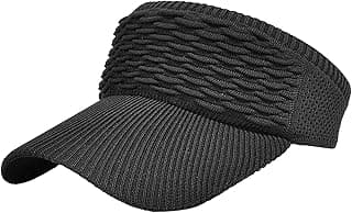 Generic Chapéu Feminino Viseira Proteção UV Mulheres Esportes Ao Ar Livre Cartola Verão para Golfe Corrida Caminhada Ciclismo Praia, PRETO