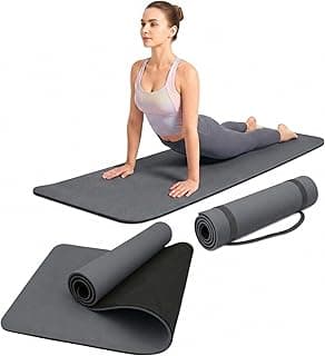 Tapete Yoga Grosso, Pilates, Tapete para Exercício Físico, Premium, Resistente, Macio, Base Antiderrapante, 183cm*61cm, 8mm