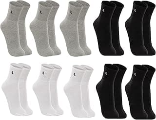 Lupo Kit 10 Pares Meia Cano Médio Masculina Feminina Adulto Academia Esportiva Sola Atoalhada Algodão Original