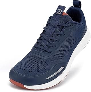 FEFELUIS Tênis de corrida masculino Zero Drop – Tênis de caminhada atlético com bico largo