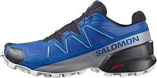 Salomon Tênis de corrida masculino Speedcross Trail, Azul lápis/preto/branco, 41