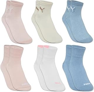 Kit 6 Pares Meia Cano Médio Puma Costura Fina Feminina Adulto