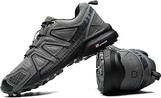 baobeijiadao Tênis de Caminhada Masculino para Trilhas, Trekking E Corrida Ao Ar Livre, Impermeável E Antiderrapante (Cn40-Us6.5, Cinza)