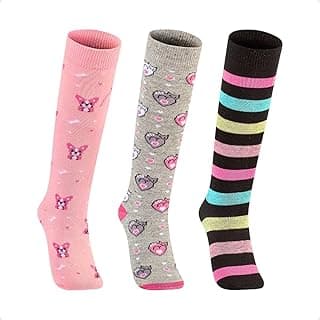 WINSTON Kit 3 Pares Meia Feminina Cano Alto 3/4 Estampada Divertida da Moda Blogueirinha