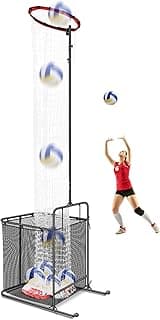 Rede de Treinamento de Vôlei Doméstica com Rodas e Bolsa de Coleção, Rede de Volei 2,1 m a 3,1 m Ajustável, , Equipamento de Treinamento de Vôlei, Estrutura Metálica