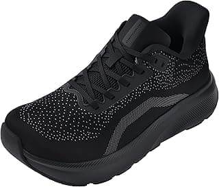 JACKSHIBO Tênis masculino com bico largo, leve, ortopédico, tênis ortopédico, fascite plantar, calçado, malha respirável para corrida, caminhada, atlético, almofada grossa, sola com zero queda