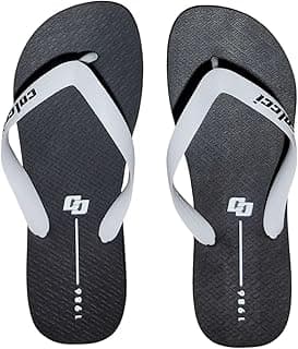 Chinelo unissex Colcci 1986 preto com detalhes brancos