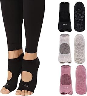Kit 3 Pares de Meia Trifil Sem Dedos Antiderrapante Pilates Cotton Atoalhada