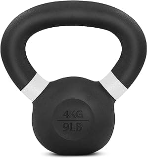 Yes4All Kettlebells revestidos com pó – 4, 6, 8, 10, 12, 14, 16, 20, 24, 32, 40kg
