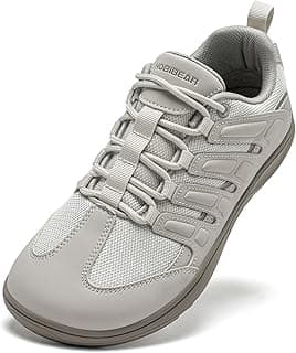 HOBIBEAR Tênis masculino Barefoot Shoes | bico largo | Tênis de corrida minimalista confortável para uso ao ar livre, Cor da areia, 7.5 Wide