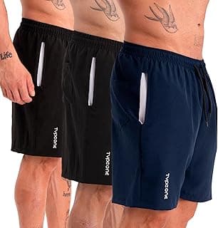 TYPE ONE Kit 3 Bermuda Esportiva Masculina Tactel Com Elastano Shorts Com Bolso Anti Areia