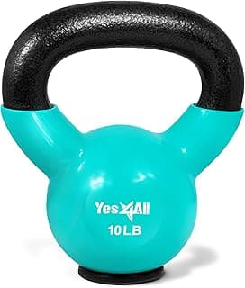 Yes4All Kettlebells revestidos em vinil com base de borracha protetora – Peso disponível: 13, 25, 25, 30, 35, 40, 45, 22,7 kg