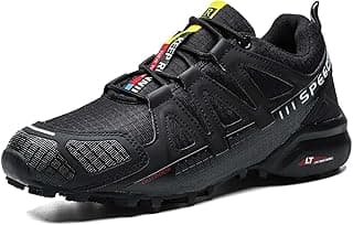 baobeijiadao Tênis de caminhada masculino para caminhada ao ar livre, trilha, corrida, impermeável, antiderrapante, Preto, 37