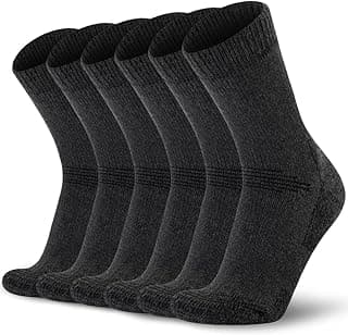 Time May Tell Meias masculinas de lã merino para caminhadas ao ar livre, meias de lã para homens, pacote com 3