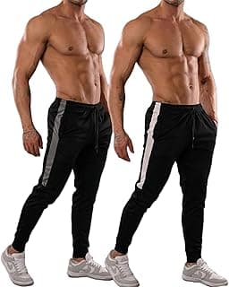 Genérico Kit 2 Calças Dry Fit Masculina Esportiva para Academia e Treino, Tecido Respirável de Secagem Rápida, Tecido Premium