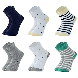 Kit 6 Pares Meias Bebê INFANTIL Mash Recém Nascido Cano Médio Algodão Criança