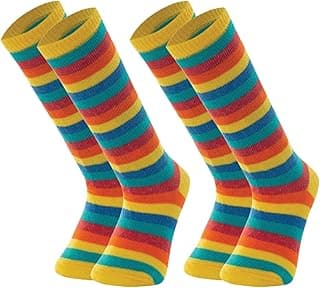 Kit 2 Pares Meia BEBÊ INFANTIL Cano Longo Mash Listrada Unissex