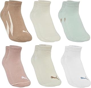 Kit 6 Pares Meia Puma Sapatilha Esportiva Cano Curto Feminina Adulto