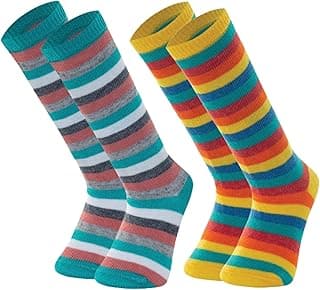Kit 2 Pares Meia BEBÊ INFANTIL Cano Longo Mash Listrada Unissex