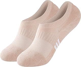 Generic Meias esportivas femininas invisíveis – mistura de algodão e viscose de bambu, forro antiderrapante para corrida e uso diário