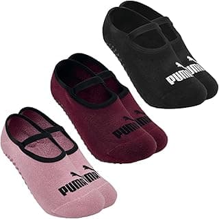 Kit 03 Pares Meias Sapatilha Puma Antiderrapante Pilates Feminino Adulto