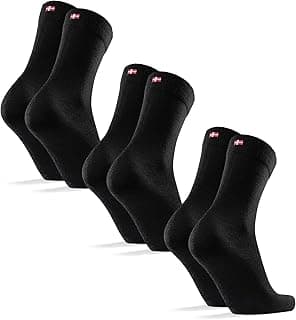 DANISH ENDURANCE Meias Sociais De Lã Merino, Respiráveis E Absorventes De Suor Para Homens E Mulheres, Pacote Com 3