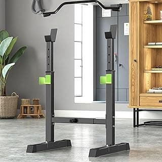 Suporte Ajustável para Supino e Agachamento,Banco Ajustável Aço Reforçado,Estável e Seguro para Academia em Casa,Suporta até 250kg