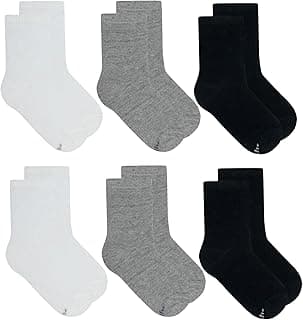 Kit 6 Pares Meia INFANTIL Cano Médio Mash Soquete Algodão Blend Lisa