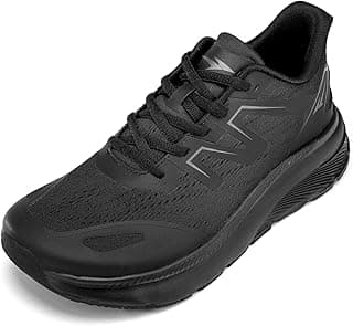 KDN Tênis masculino de corrida de estrada acolchoado, antiderrapante, para pés largos, confortável, atlético, academia, treino, largura larga