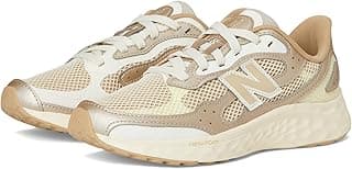 Tênis New Balance Fresh Foam Arishi Lux V1 branco e bege, infantil, com cadarço