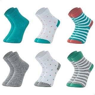 Kit 6 Pares Meias Bebê INFANTIL Mash Recém Nascido Cano Médio Algodão Criança