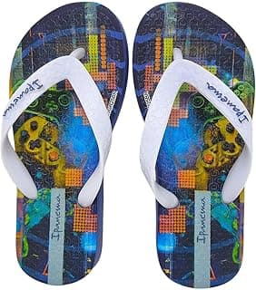 Chinelos infantis Ipanema com design abstrato multicolorido