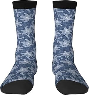 Salelf Lindas meias jeans para homens, meias de cano médio para basquete atlético, tênis