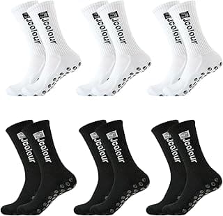 J COLOUR Meião Antiderrapantes, Meias de futebol de tubo médio masculinas multifuncionais Meias Esportivas Profissionais para Longas Futebol e Esportes