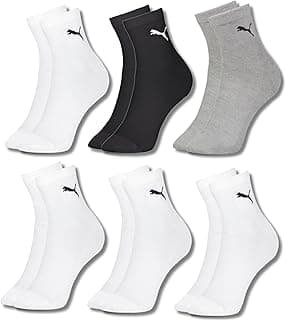 Kit 6 Pares Meia Cano Médio Puma Costura Fina Feminina Adulto