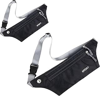 Kit 2 Pochete Doleira Antifurto Esportivas Premium, Ultra Slim, Impermeável, Com Compartimentos Para Celular, Chaves, Cartões, Ideal Para Corrida, Academia E Viagens, Marca VARENZIA