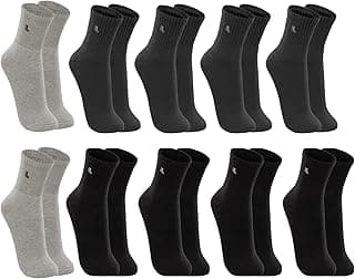 Lupo Kit 10 Pares Meia Cano Médio Masculina Feminina Adulto Academia Esportiva Sola Atoalhada Algodão Original