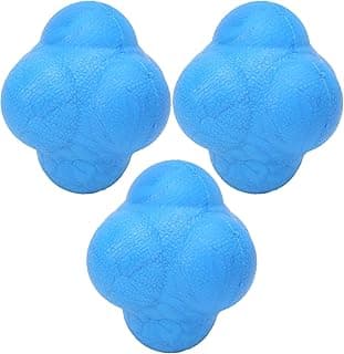 3pcs bola de reação de salto hexagonal, equipamento de treinamento de reflexos de handebol, bolas de salto de reação de borracha para treinamento de coordenação olho-mão