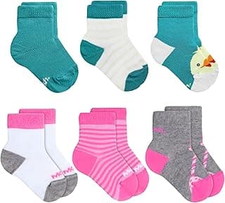 Kit 6 Pares Meias Bebê INFANTIL Mash Recém Nascido Criança Algodão Cano Médio