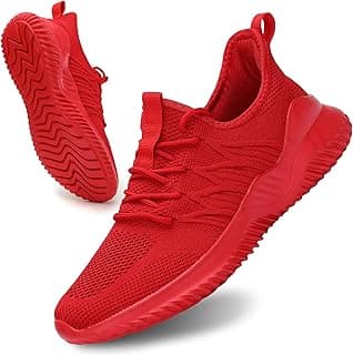 Socviis Tênis de corrida masculino, sem cadarço, para caminhada, leve, respirável, de malha