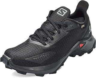 Tênis Salomon para corrida feminino preto cinza vermelho