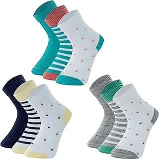 Kit 9 Pares Meias Bebê Mash Infantil Recém Nascido Criança Algodão Cano Médio
