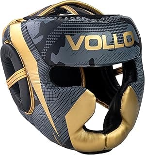Protetor de Cabeça Capacete Fechado Boxe Muay Thai Kickboxing G/GG PU Vollo