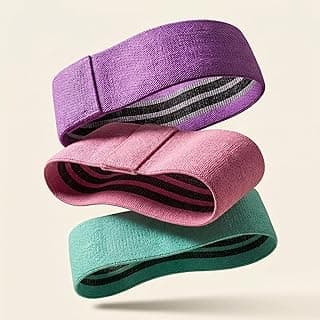 Kit 3 Faixas Elásticas Mini Band de Tecido Anti-Enrolamento – Leve Médio Pesado – Elástico para Treino de Glúteos Pernas Academia Yoga Pilates Fisioterapia e Musculação | Kazoku