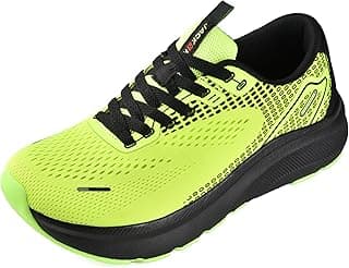 JACKSHIBO Sapatos masculinos com bico largo, suporte de arco, tênis de largura larga para corrida, caminhada, tênis, ortopédico, fascite plantar, treino, com sola grossa acolchoada zero drop, Verde